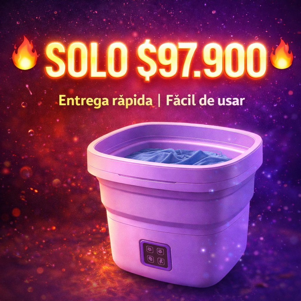 Lava fácil. Lava rápido. Lava mejor. Con la mini lavadora portatil