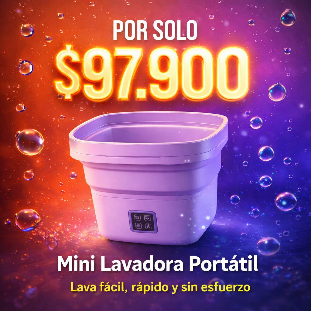 Lava fácil. Lava rápido. Lava mejor. Con la mini lavadora portatil